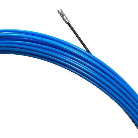 MILNOV Tire-fils En Acier/nylon 4 Mm L 15 M Sans Dévidoir + 2 Embouts M5, Une Tête Flexible Et Un Oeillet – Image 3