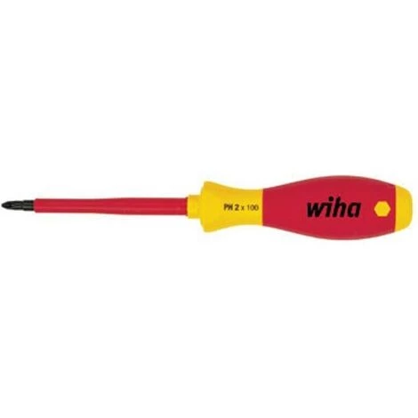 WIHA - TOURNEVIS PHILLIPS SOFTFINISH® ELECTRIC PH4 X 200mm - ISOLATION JUSQU'A1 000 V CA - CERTIFIEE VDE ET GS WH00850 RI2988
