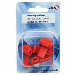 ADNAUTO 4 Raccords Rapides Auto Denudants 0.50-1.50mm2 Rouges
