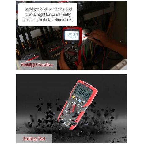 Uni-T Multimetre Numerique Mesure De Tension Ac / Dc Resistance Courant Capacite Frequence Testeur – Image 3