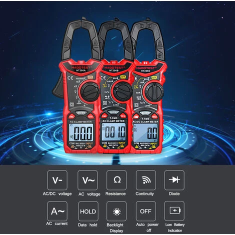 Pince Multimetre Numerique Ac / Dc, Ht206A, Habotest – Image 5