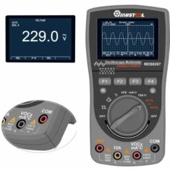 MAEREX Scopemètre De Stockage Numérique Intelligent MUSTOOL MDS8207 Amélioré 2 En 1 Numérique 40 MHz 200 Mps / S Oscilloscope AUTO à Une Touche OSC 6000 Compteurs Multimètre RMS Vrai DMM Testeur De Tension De Courant AC / DC DMM Sasicare