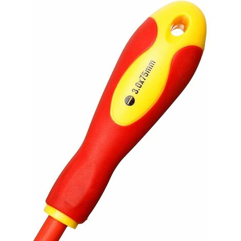 DRILLPRO 6pcs Tournevis Isolant électricien à Poignée Caoutchouc Plat LAVENTE – Image 5