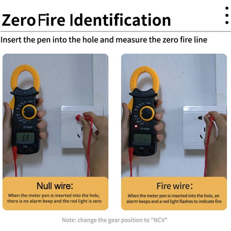ANENG Resistance Pince Multimetre Numerique Portable Ac Dc Tension Courant Voltmetre Diode Sans Contact Identification Fire Wire – Image 3