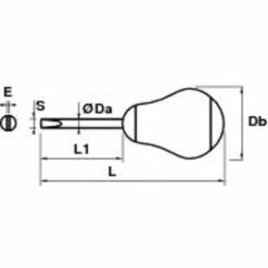 MOB OUTILLAGE TOURNEVIS BOULE ELECTRICIEN 4,0*38*0,8 MOB - 9120010001--