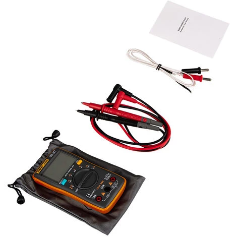 ANENG Multimetre AN8002 6000 Mots Avec Valeur RMS Vraie, Multimetre Numerique A Plage Automatique, Livresans Batterie, Orange – Image 3