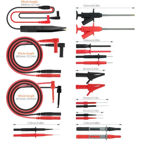 Kit Combine De Sonde De Test Multimetre Meterk 21 En 1 Cordon De Test MK30 – Image 2