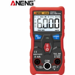 ANENG Multimetre Avec App Telecommande Trms Ac / Dc Automatique Multitester Mesures Resistance Capacitance Continuite Hertz Diode Et Testeur De Temperature, Rouge