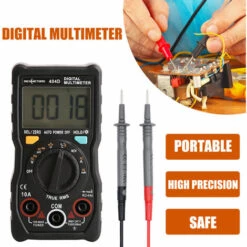 RICHMETERS Multimetre Numerique Miniature Avec Mesure De Temperature Et De Courant A Capacite