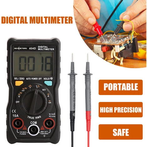 RICHMETERS Multimetre Numerique Miniature Avec Mesure De Temperature Et De Courant A Capacite