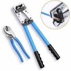 BRIDAY Jeu De Pinces à Sertir Cosse De Câble De Périphérique Pince à Sertir De Câble à Cliquet Pince à Sertir Avec Coupe-câble Câble De Coupe Et Sertissage Conception à économie De Travail Durable