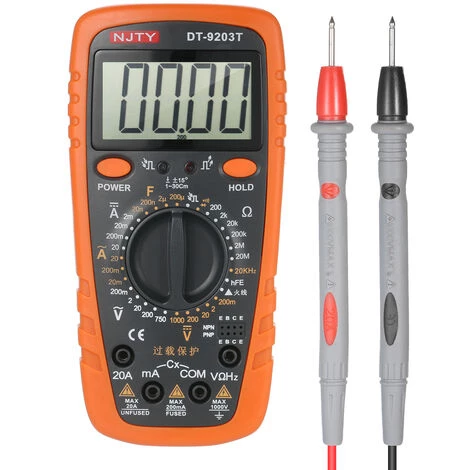 Multimetre Haute Precision NJTY DT-9203T Livresans Batterie – Image 4