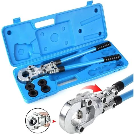 FEMOR Pince à Sertir Multicouche TH Pince à Sertir 360° Pour Tube Contour Avec Mors Multicouche 16mm-20mm-26mm-32mm Pour Tube PEX Tube Composite Ajustable (TH)