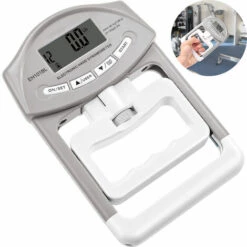 DEVENIRRICHE Dynamomètre à Main Numérique Mesureur De Mesure De La Force De La Prise à Capture Automatique De La Puissance De La Poignée électronique, Gris