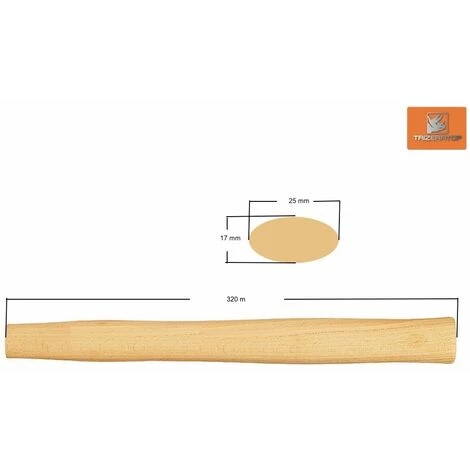 TRIZERATOP Manche De Marteau De Brame, Manche De Moufle, Manche De Marteau D'ingénieur 17x25mm X 32cm