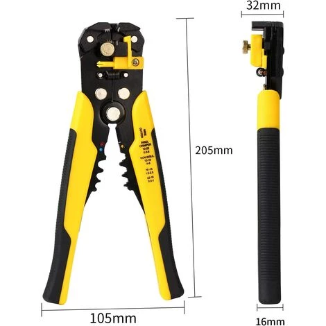 LangRay Pince à Dénuder Automatique Et Pince Coupante Coupe-fil Pour Diamètre De Câble Pince à Sertir Pince à Dénuder De Fil Sertissage Sertissage Sertissage Multifonctionnel 0.2-6mm2 – Image 2