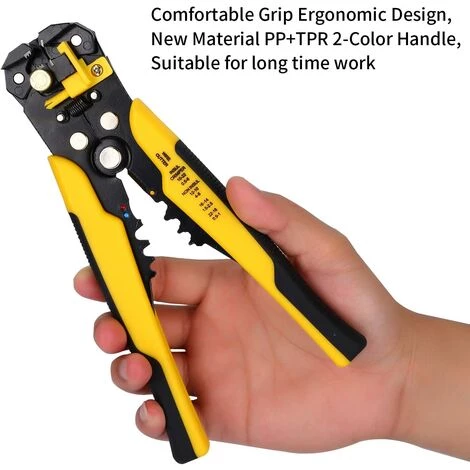 LangRay Pince à Dénuder Automatique Et Pince Coupante Coupe-fil Pour Diamètre De Câble Pince à Sertir Pince à Dénuder De Fil Sertissage Sertissage Sertissage Multifonctionnel 0.2-6mm2 – Image 3