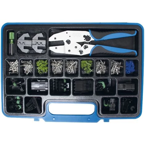 BGS TECHNIC Jeu De Pinces à Sertir Avec Des Connecteurs étanches à L'eau 220 Pièces