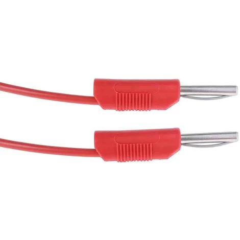 Cordon De Test à Pointe De Touche 4mm RS PRO, Rouge, 2.5A, 50V C.a., Long. 500mm ( Prix Pour 1 ) – Image 2