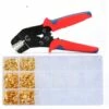 THSINDE Pince à Sertir Avec 300Pcs Connecteurs Cosses Taille Multiple Mâle Femelle Embouts De Câblage Électriques Sertisseur 0.25-1.5mm², Multifonction Pinces Outil à Sertir.