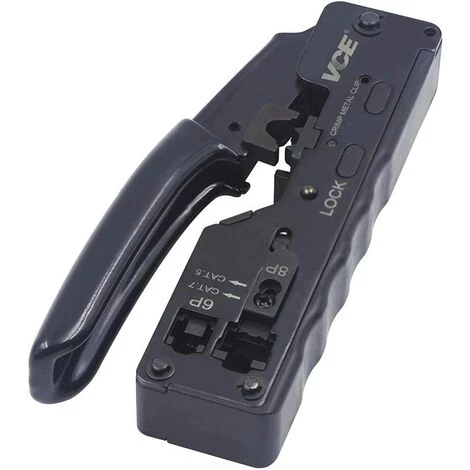 TRIOMPHE RJ45 Pince à Sertir Outil De Sertissage De Réseau Professionnel Pour Prises De Câble Ethernet RJ45 Cat7 Cat6a Cat6 Cat5 RJ11