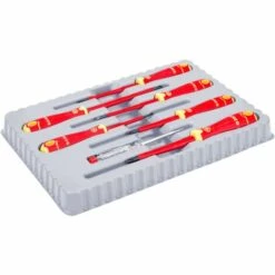 Bahco - Jeu De 7 Tournevis Isolés VDE BahcoFit, Avec Manche Multi-composants Et Testeur De Tension 150-250 V - B220.027