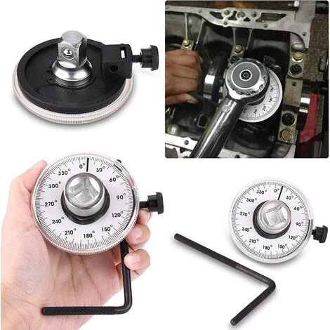 Jauge De Serrage Irisfr, Angulaire Couples 360 °Ajustable 1/2 Pouce Jauge Couples Avec Entraînement Par Clé, Outil Mesure Voiture De Jauge D'Angle Couples,1 Pcs – Image 2