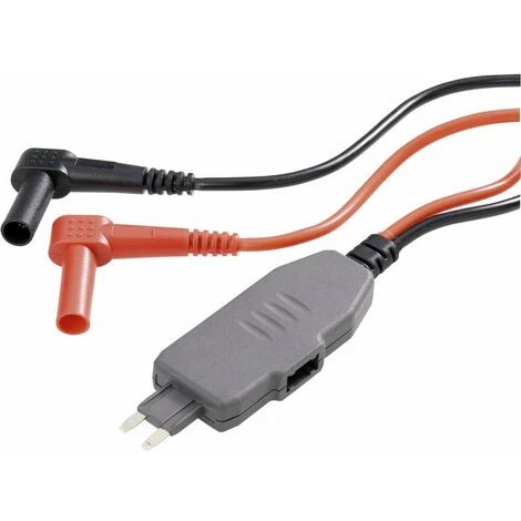 VOLTCRAFT MS-4S Adaptateur De Mesure Mini-coupe-circuit Plat Pour Connecteur Mâle - Banane Mâle 4 Mm Noir, Rouge