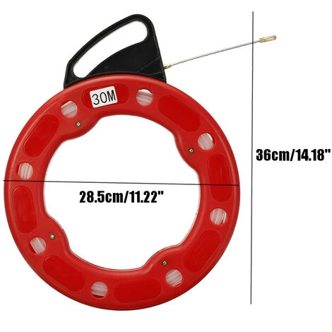 30M 3mm Extracteur Trainage Fibre De Verre Câble Tire-fil Rodder électricien Jmax – Image 2