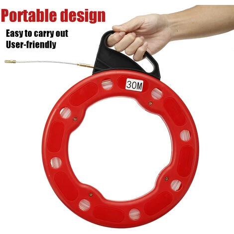 30M 3mm Extracteur Trainage Fibre De Verre Câble Tire-fil Rodder électricien Jmax – Image 3