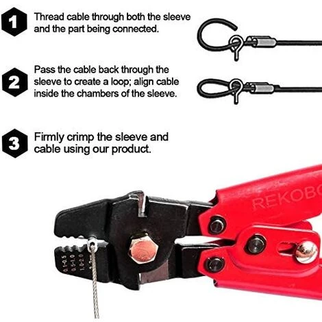 SUN FLOWER Pince à Sertir Outil De Sertissage 0,1-2,2 Mm² Sertisseuse à Main Pince, Outil De Sertissage De Coupe De Câble Métallique – Image 3