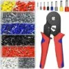 Betterlife 1250Pcs Kit De Pinces à Sertir Cosse Electriques à Sertir De AWG23-7/0.25～10mm² Outil De Sertissage De Fil à Cliquet Auto Ajustable Avec Pince électricien Pour Câble Bricolage