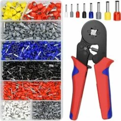 Betterlife 1250Pcs Kit De Pinces à Sertir Cosse Electriques à Sertir De AWG23-7/0.25～10mm² Outil De Sertissage De Fil à Cliquet Auto Ajustable Avec Pince électricien Pour Câble Bricolage