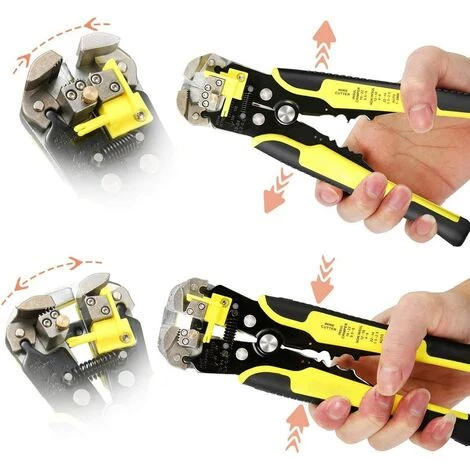 GUAZHUNIFR Pince à Dénuder,Pince à Sertir Dénudeur,de Fils Automatique,avec Reglage De Précision Cables AWG 22-10 (0,2~6.0mm²),Pince Automatique Avec Reglage De Précision Cables AWG Guazhuni – Image 4