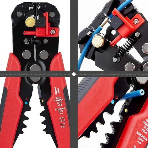 Pince à Dénuder, 5 En 1 Pince à Dénuder Multifonctionnelle électrique Pince à Dénuder Automatique Pour Coupe-câbles (Orange),HANBING – Image 4