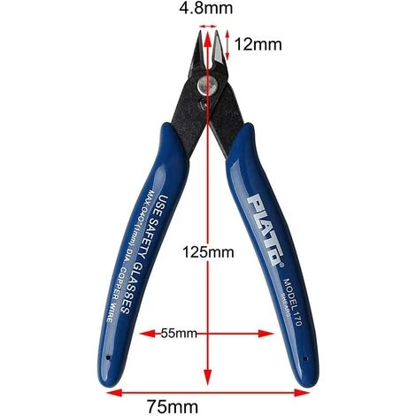 DEVENIRRICHE Pinces Coupantes De Côté, Yuanzi Cisaille Latérale Outil De Coupe, Pouce/Pince à Dénuder Acier Pour Câble Électrique, Bijoux Réparation, Travaux Pratiques, Bricolage (2 Pack, Bleu) – Image 3