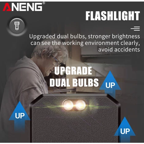 Multimètre, Ohmmètre Et Ampèremètre ANENG 4, 7 Pouces LCD Grand écran Multimètre De Poche Manuel Gamme Automatique Multimètre Numérique Intelligent Intégré Véritable Valeur Effective Modèle 620A - Noir – Image 3