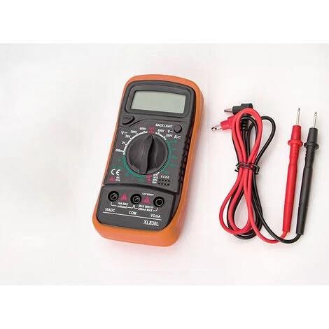 ELLE Multimètre Numérique LCD, Haute Qualité Voltmètre Ampèremètre Ohmmètre, Portable Digital Testeur Electrique Mesure Tension Courant Continuité Résistance AC DC Circuit Diodes Transistors – Image 2