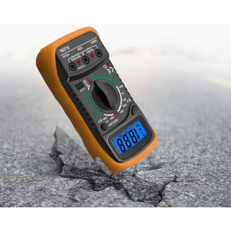 ELLE Multimètre Numérique LCD, Haute Qualité Voltmètre Ampèremètre Ohmmètre, Portable Digital Testeur Electrique Mesure Tension Courant Continuité Résistance AC DC Circuit Diodes Transistors – Image 4