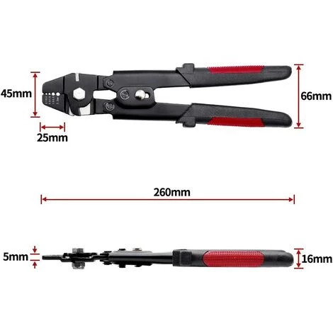 ECHOO Pince à Sertir De 25,4 Cm - Pince à Sertir Pour Câble En Acier Et Cuivre - Manchons à Sertir De 0,1 Mm à 2,2 Mm – Image 2