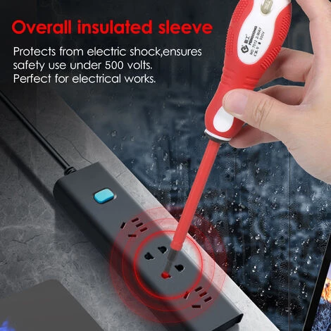 SUPERSELLER Coffret De Tournevis Testeur De Tension De Tournevis Isolé 500 V, PH1 Et SL4 - PH1 Et SL4 – Image 5