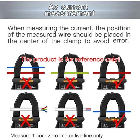 ANENG ST170 Smart Clamp-on Current Multimeter 1999, Compte, Affichage Numérique LCD Rétroéclairé Avec Lampe De Poche, Rouge Et Jaune (sans Batterie) - Rouge Et Jaune (sans Batterie) – Image 5