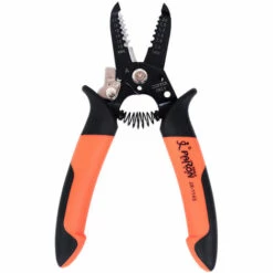 Pince à Dénuder PARON Pince à Dénuder Multifonctionnelle à 6 Trous Meulage Fin Pince à Dénuder De Type Cisaillement Pince à Serrer Les Fils Double Couche Deux Couleurs Poignée Confortable Pince Coupante AWG20-10 08-26 Mm² JX-1143-A