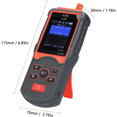 HAPPYSHOPPING Compteur Geiger Complet + Appareil De Détection Des Rayonnements électromagnétiques Détection De La Température Et De L'humidité Conversion Des Unités De Température – Image 3