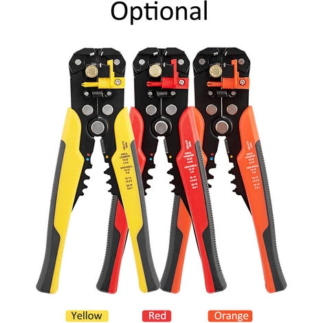 SUPERSELLER Pince à Dénuder Pince à Dénuder Pour Câble De 8 Pouces Pince à Dénuder Automatique Outil De Serrage De Fil Pinces à Sertir Pour Câble D'isolation Coupe-fil D'électricien Bornes Nues Et Bornes Isolées Sertissage, Rouge - Rouge – Image 3