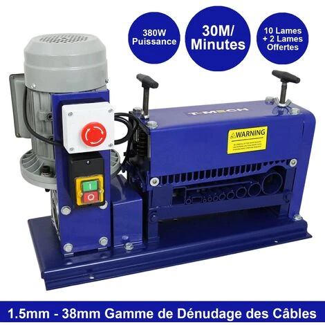 T-Mech Machine à Dénuder Fils De Câble 38mm - Bleu