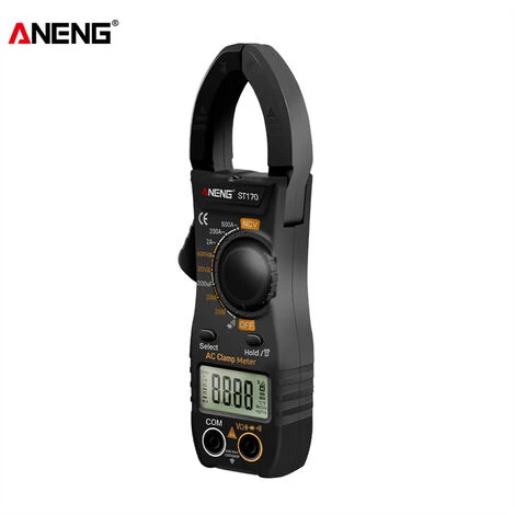 ANENG ST170 Pince Multimètre Intelligente 1999 Comptes Multimètre Numérique à Sélection Automatique Écran LCD Tension AC DC Testeur De Courant AC Lampe De Poche LED NCV Compteur De Tension à Induction Test De Diode De Capacité De Résistance - Le Noir – Image 3