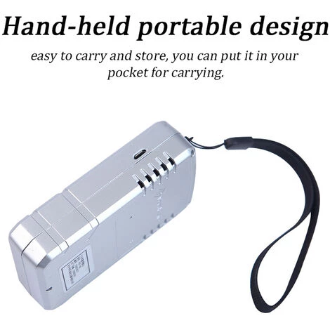 PORAD-SAFE PDG-100 Détecteur De Rayonnement Nucléaire Portable Portable écran LCD Testeur Radioactif Domestique Compteur Geiger β Y Détection De Rayons X - Argent – Image 5