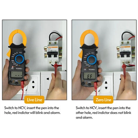 ASUPERMALL Pince De Mesure Numérique Multimètre, Mesure La Résistance, Courant Alternatif Et Continu ,Tension Terre, Diodes De Ligne Sous Tension – Image 5