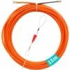 ALMI Tire Fil Electrician 15M 4,0mm Diamètre Kit Rétractable D’installation Pour Cable Avec Tête Flexible De Guidage, En Nylon Rouge